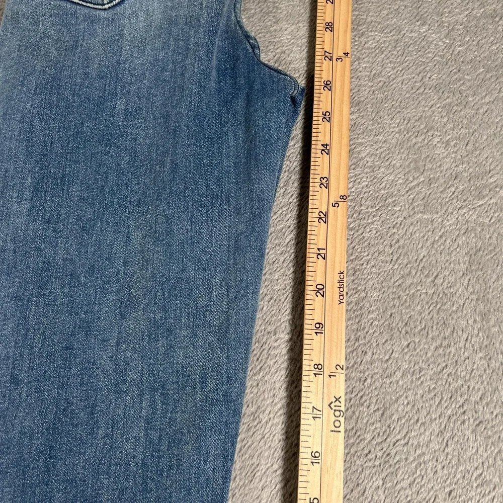 7 For All Mankind Jeans High Waist Slim Kick Womens 26 Blue Flare‎ Sequin HemD